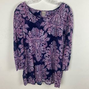 Chico’s Flower Pattern Top